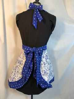 Vintage Inspired Apron - Blue Chintz