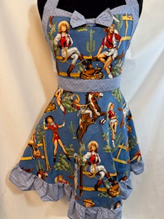 Vintage Inspired Apron - Cowgirls