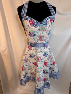 Vintage Inspired Apron - Teacups