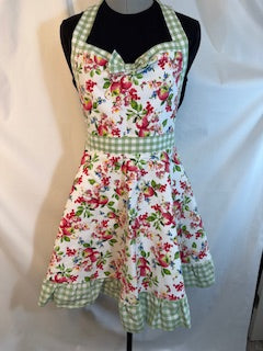 Vintage Inspired Apron - Apple Blossoms