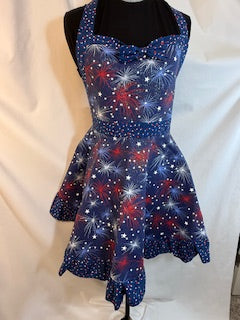 Vintage Inspired Apron - Patriotic Fireworks