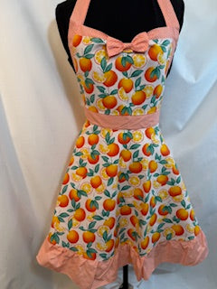 Vintage Inspired Apron - Oranges